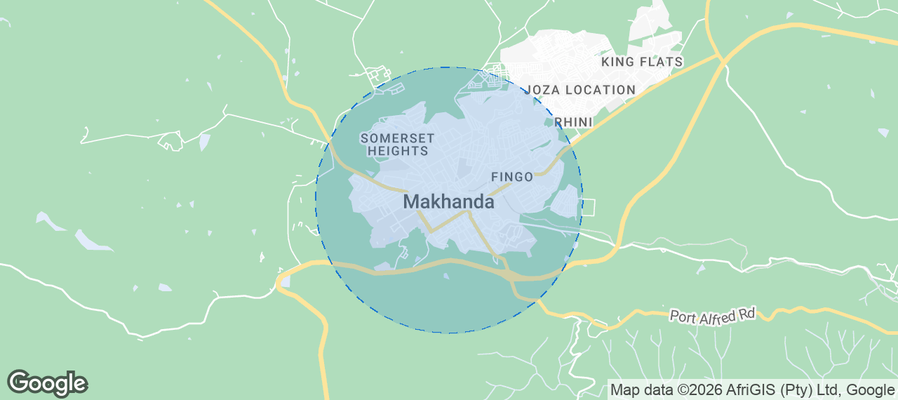Makhanda Airbnb map